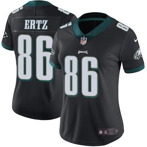 Philadelphia Eagles #86 Zach Ertz Black Alternate Women's Stitched Vapor Untouchable Limited Jersey Womens