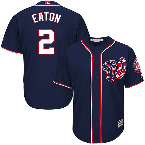 Washington Nationals #2 Adam Eaton Navy Blue Cool Base Stitched Youth Jersey Youth