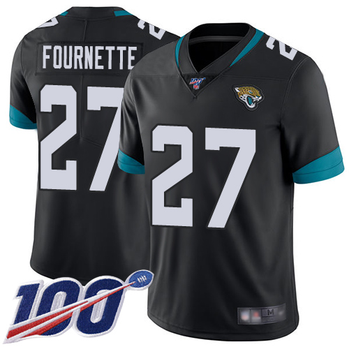 Jaguars #27 Leonard Fournette Black Team Color Men's Stitched 100th Season Vapor Limited Jersey