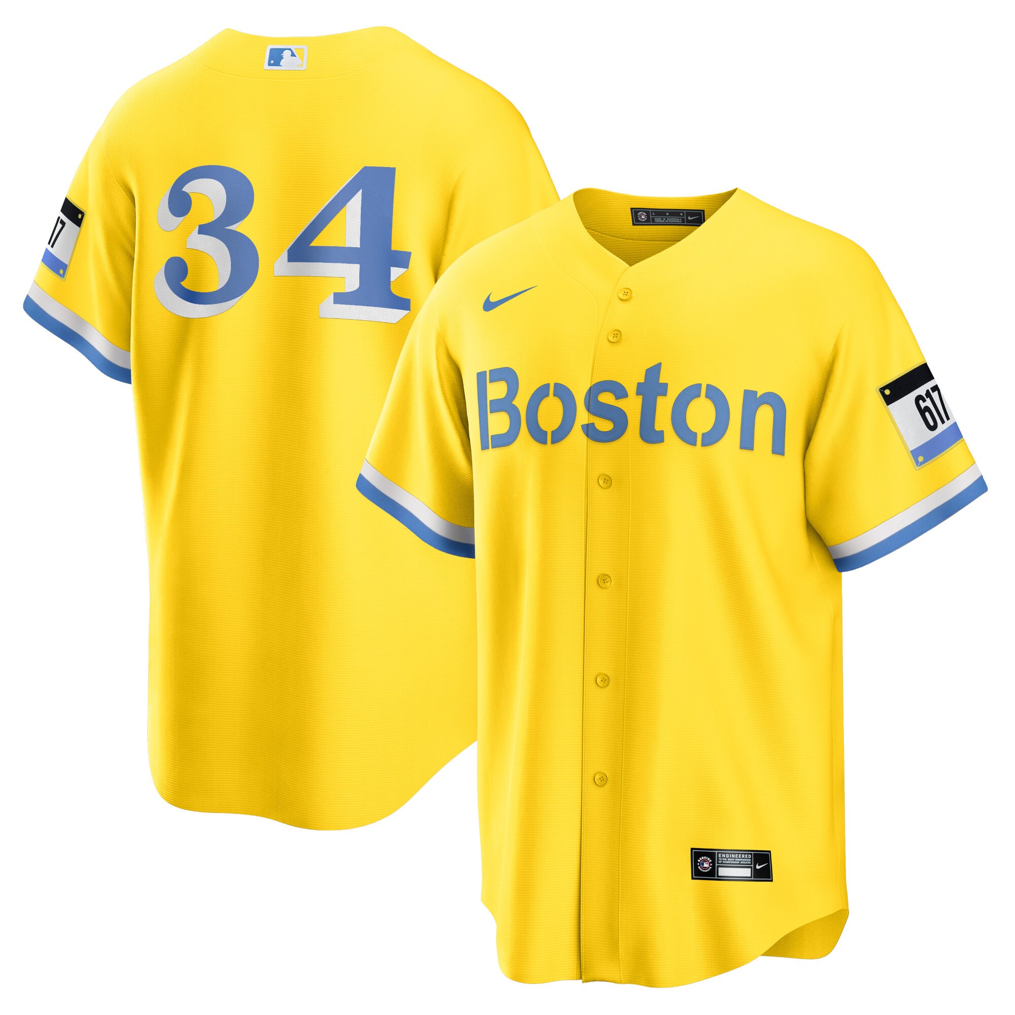 Men's Youth Women's David Ortiz Boston Red Sox Retired Player City Connect Jersey – Gold
