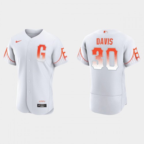 San Francisco San Francisco Giants #30 Chili Davis Men's 2021 City Connect Authentic White Jersey Men's