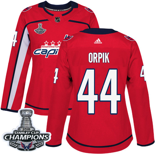 Adidas Washington Capitals #44 Brooks Orpik Red Home Authentic Stanley Cup Final Champions Women's Stitched Jersey Womens