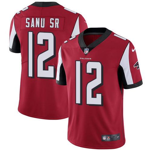 Atlanta Falcons #12 Mohamed Sanu Sr Red Team Color Men's Stitched Vapor Untouchable Limited Jersey Men's