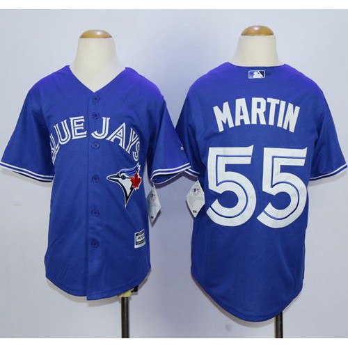Toronto Blue Jays #55 Russell Martin Blue Cool Base Stitched Youth Jersey Youth