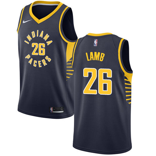 Indiana Pacers #26 Jeremy Lamb Navy Blue Swingman Icon Edition Jersey Mens
