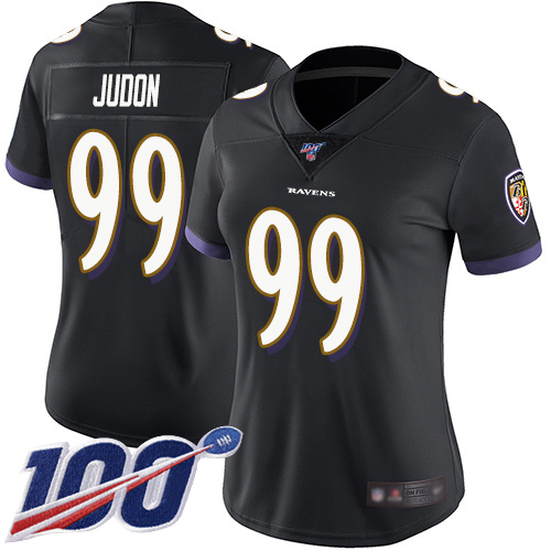 Baltimore Ravens #99 Matthew Judon Black Alternate Women's Stitched 100th Season Vapor Untouchable Limited Jersey Womens