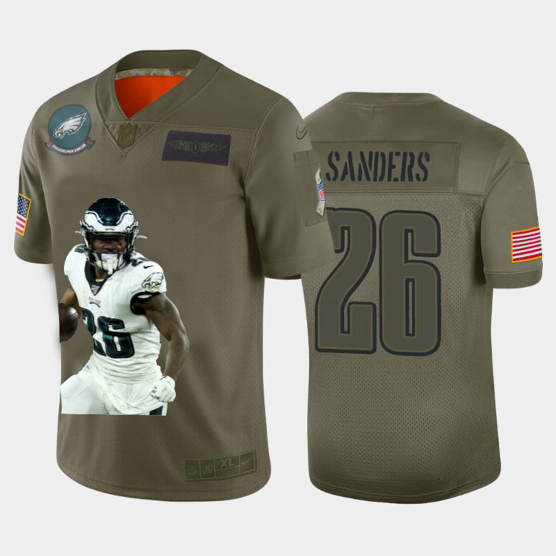 Philadelphia Eagles #26 Miles Sanders Team Hero 1 Vapor Limited Jersey Camo