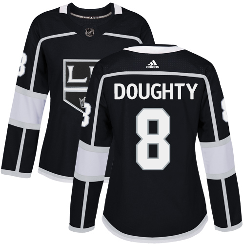 Adidas Los Angeles Kings #8 Drew Doughty Black Home Authentic Women's Stitched Jersey Womens