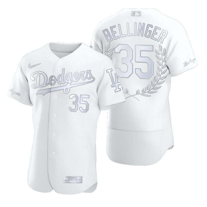 Los Angeles Dodgers #35 Cody Bellinger Men's Platinum MVP Limited Player Edition Jersey