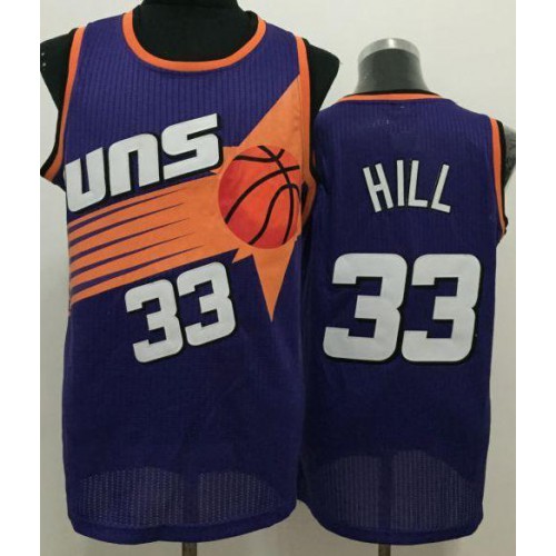 Phoenix Suns #33 Grant Hill Purple Throwback Stitched Jersey Mens