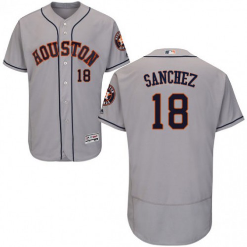 Houston Astros #18 Aaron Sanchez Grey Flexbase Authentic Collection Stitched Jersey Men's