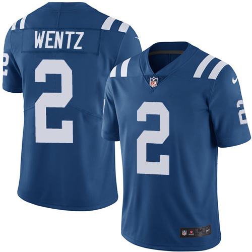 Indianapolis Indianapolis Colts #2 Carson Wentz Royal Blue Team Color Youth Stitched Vapor Untouchable Limited Jersey Youth