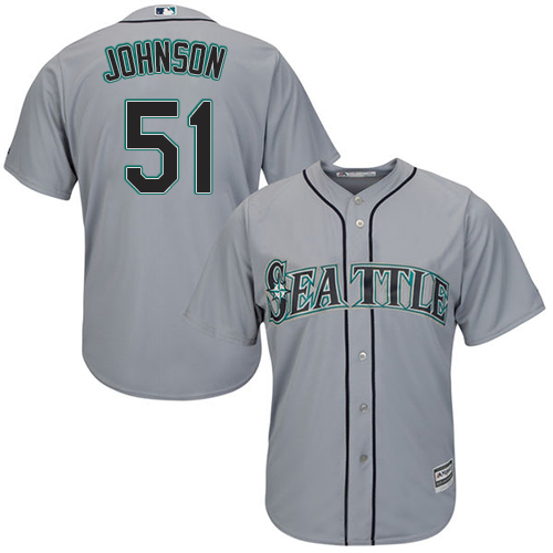 Seattle Mariners #51 Randy Johnson Grey Cool Base Stitched Youth Jersey Youth
