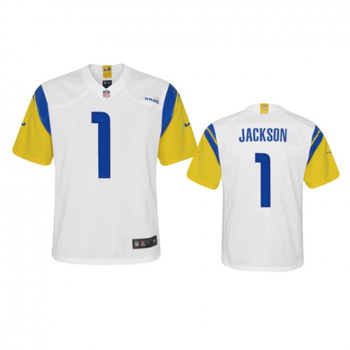 Los Angeles Los Angeles Rams #1 Desean Jackson Youth Alternate Game Jersey - White Youth