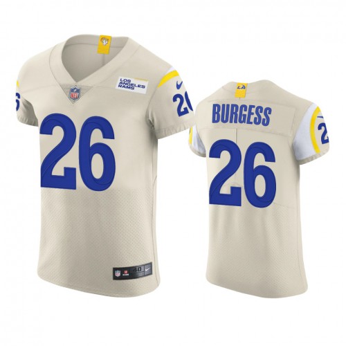 Los Angeles Los Angeles Rams #26 Terrell Burgess Men's Vapor Elite Player Jersey - Bone Men's