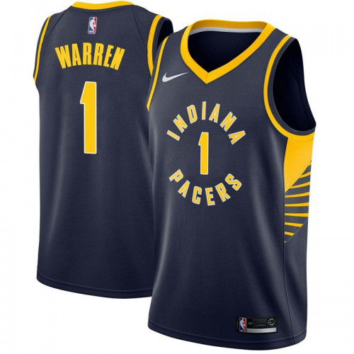 Indiana Pacers #1 TJ Warren Navy Blue Womens Swingman Icon Edition Jersey Womens