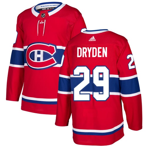 Adidas Montreal Canadiens #29 Ken Dryden Red Home Authentic Stitched Jersey Men's