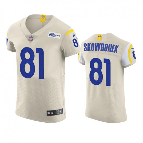 Los Angeles Los Angeles Rams #81 Ben Skowronek Men's Vapor Elite Player Jersey - Bone Men's
