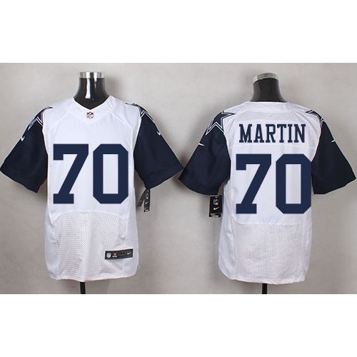 Dallas Cowboys #70 Zack Martin White Men's Stitched Elite Rush Jersey Men's