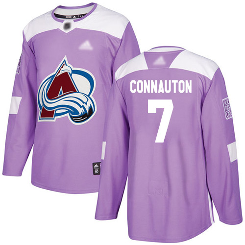 Adidas Colorado Avalanche #7 Kevin Connauton Purple Authentic Fights Cancer Stitched Jersey Men's