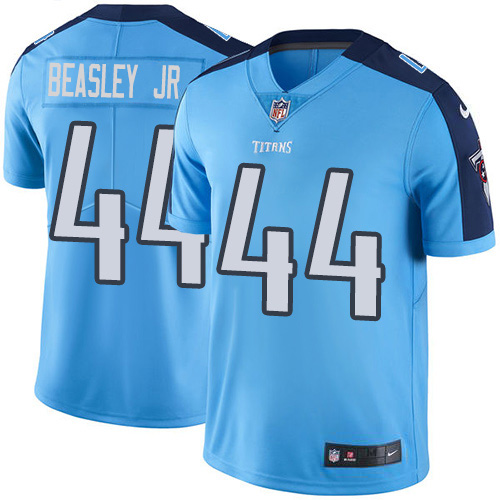 Tennessee Titans #44 Vic Beasley Jr Light Blue Men's Stitched Limited Rush Jersey Men's