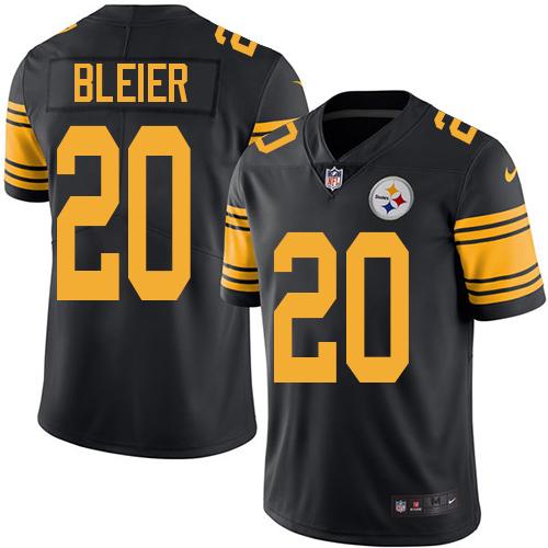 Pittsburgh Steelers #20 Rocky Bleier Black Men's Stitched Limited Rush Jersey Men's