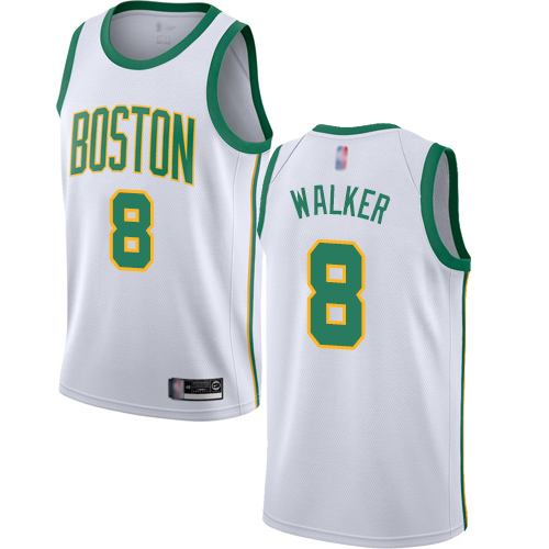 Boston Celtics #8 Kemba Walker White Swingman City Edition 2018/19 Jersey Mens