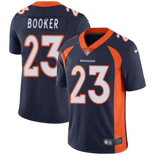 Denver Broncos #23 Devontae Booker Navy Blue Alternate Men's Stitched Vapor Untouchable Limited Jersey Men's