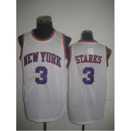 New York Knicks #3 John Starks White Throwback Stitched Jersey Mens