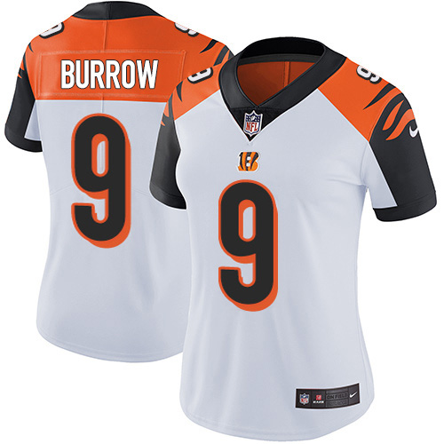 Bengals #9 Joe Burrow White Women's Stitched Vapor Untouchable Limited Jersey