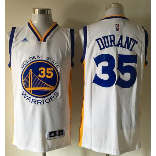 Golden State Warriors #35 Kevin Durant White Home Stitched Jersey Mens