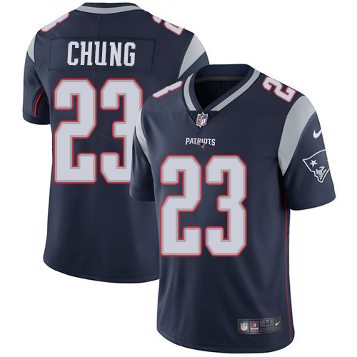 New England Patriots #23 Patrick Chung Navy Blue Team Color Youth Stitched Vapor Untouchable Limited Jersey Youth