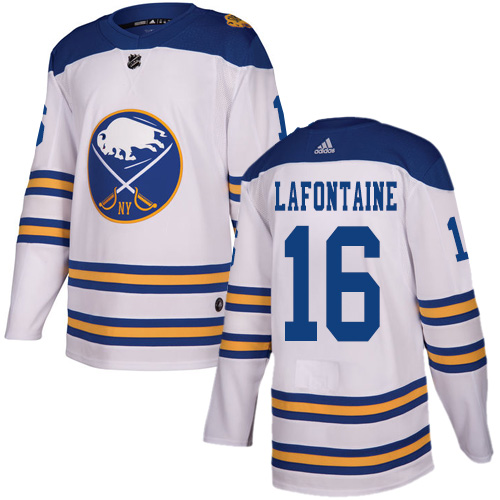 Adidas Buffalo Sabres #16 Pat Lafontaine White Authentic 2018 Winter Classic Stitched Jersey Men's