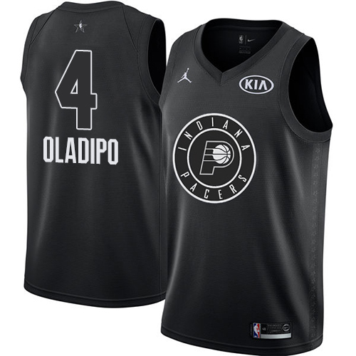 Indiana Pacers #4 Victor Oladipo Black Jordan Swingman 2018 All-Star Game Jersey Mens