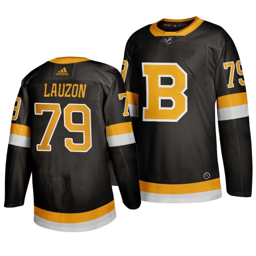Adidas Boston Boston Bruins #79 Jeremy Lauzon Black 2019-20 Authentic Third Stitched Jersey Men's