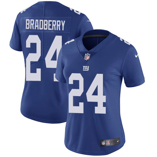 New York Giants #24 James Bradberry Royal Blue Team Color Women's Stitched Vapor Untouchable Limited Jersey Womens