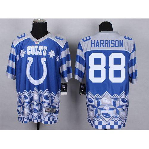 Indianapolis Colts #88 Marvin Harrison Royal Blue Men's Stitched Elite Noble Fashion Jersey Men's