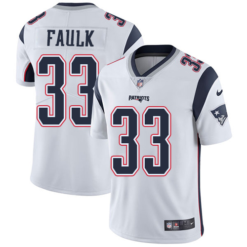 New England Patriots #33 Kevin Faulk White Men's Stitched Vapor Untouchable Limited Jersey Men's