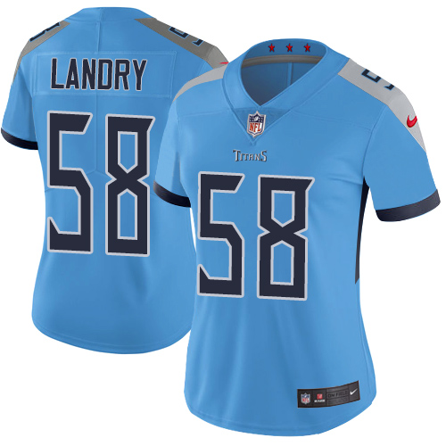 Tennessee Titans #58 Harold Landry Light Blue Alternate Women's Stitched Vapor Untouchable Limited Jersey Womens