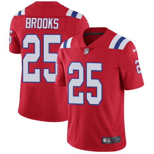 New England Patriots #25 Terrence Brooks Red Alternate Youth Stitched Vapor Untouchable Limited Jersey Youth
