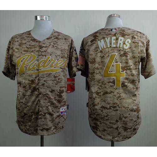 San Diego Padres #4 Wil Myers Camo Alternate 2 Cool Base Stitched Jersey Men's