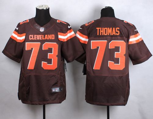Browns #73 Joe Thomas Brown Team Color Men's Stitched New Elite Jersey