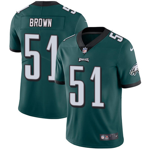 Philadelphia Eagles #51 Zach Brown Midnight Green Team Color Men's Stitched Vapor Untouchable Limited Jersey Men's