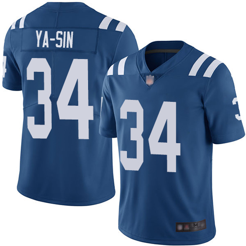 Indianapolis Colts #34 Rock Ya-Sin Royal Blue Team Color Youth Stitched Vapor Untouchable Limited Jersey Youth
