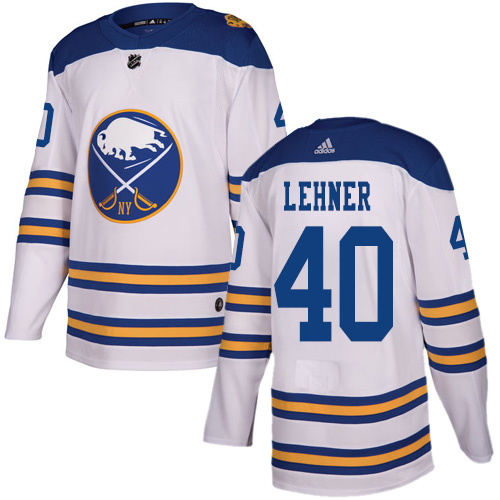 Adidas Buffalo Sabres #40 Robin Lehner White Authentic 2018 Winter Classic Youth Stitched Jersey Youth