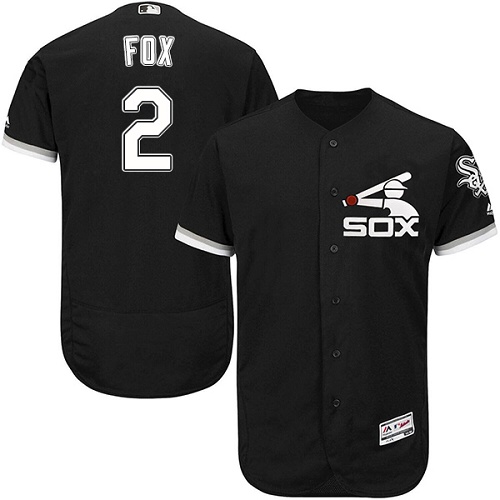 Chicago White Sox #2 Nellie Fox Black Flexbase Authentic Collection Stitched Jersey Men's