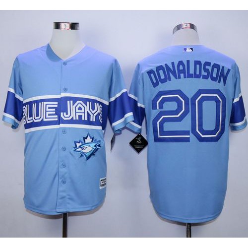 Toronto Blue Jays #20 Josh Donaldson Light Blue Exclusive New Cool Base Stitched Jersey Men's