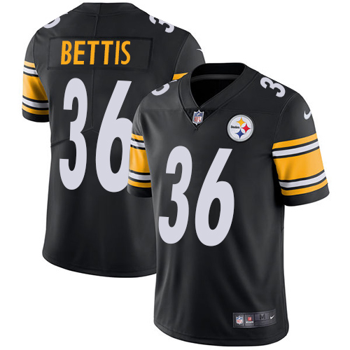 Steelers #36 Jerome Bettis Black Team Color Youth Stitched Vapor Untouchable Limited Jersey
