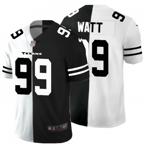 Houston Houston Texans #99 J.J. Watt Men's Black V White Peace Split Vapor Untouchable Limited Jersey Men's