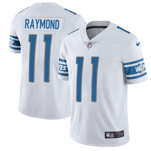 Lions #11 Kalif Raymond White Men's Stitched Vapor Untouchable Limited Jersey